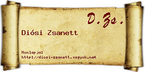 Diósi Zsanett névjegykártya
