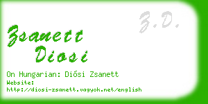 zsanett diosi business card
