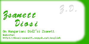 zsanett diosi business card